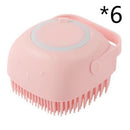 Luva de Banho para Pet em Silicone com Escova e Dispenser de Shampoo