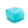 Luva de Banho para Pet em Silicone com Escova e Dispenser de Shampoo