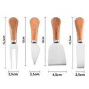 Kit Utensílios Facas Corte De Queijos E Frios Inox