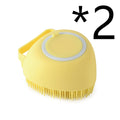 Luva de Banho para Pet em Silicone com Escova e Dispenser de Shampoo