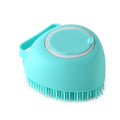Luva de Banho para Pet em Silicone com Escova e Dispenser de Shampoo