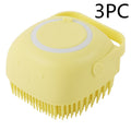 Luva de Banho para Pet em Silicone com Escova e Dispenser de Shampoo