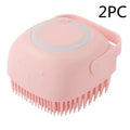 Luva de Banho para Pet em Silicone com Escova e Dispenser de Shampoo