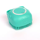 Luva de Banho para Pet em Silicone com Escova e Dispenser de Shampoo