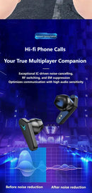 Novo ar x15 fones de ouvido bluetooth sem fio gamer 65ms baixa latência fone gam