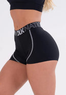 Short nation com elástico na cintura preto dlk