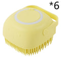 Luva de Banho para Pet em Silicone com Escova e Dispenser de Shampoo