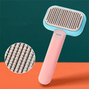 Escova Removedora de Pelos para Cães e Gatos com Pente de Aço Inox